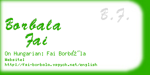 borbala fai business card